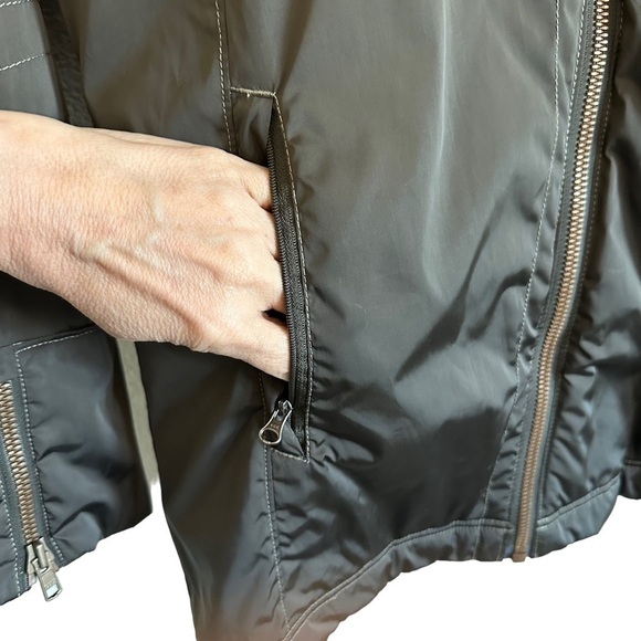 Athleta Moto Primaloft Insulated Coat/Jacket Olive Green - Picture 9 of 16